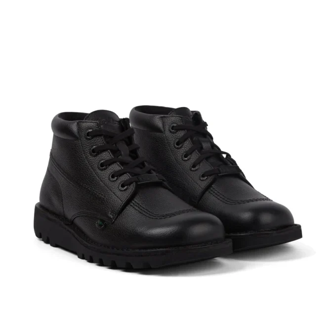 Adult Mens Kick Hi Tab Leather Boots Black