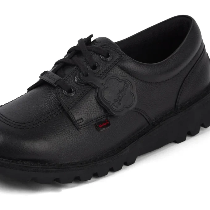 Adult Mens Kick Lo Tab Leather Shoes Black