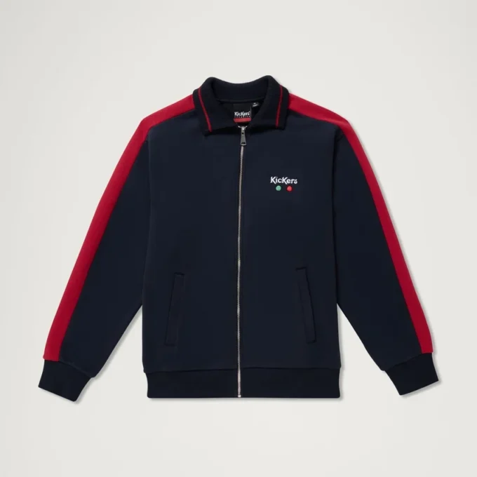Adult Mens Kickers Classic Zip Through Knit Navy