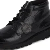 Adult Unisex Kick Hi Croc Leather Boots Black