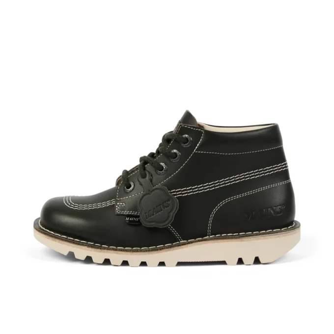 Adult Unisex Kick Hi Grain Leather Mains Dark Green