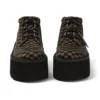 Adult Unisex Kick Hi Platform Leather Black/Khaki