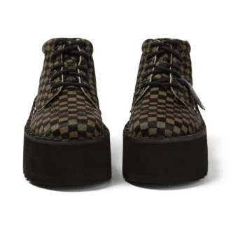 Adult Unisex Kick Hi Platform Leather Black/Khaki