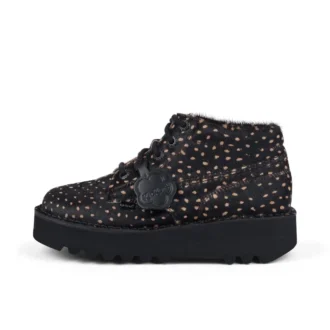 Adult Unisex Kick Hi Stack Spot Leather Black