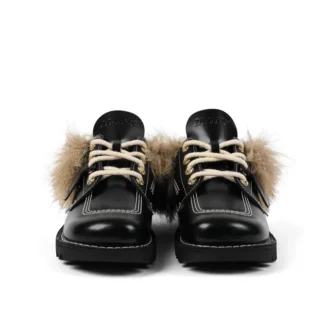 Adult Unisex Kick Mule Fur Mains Black