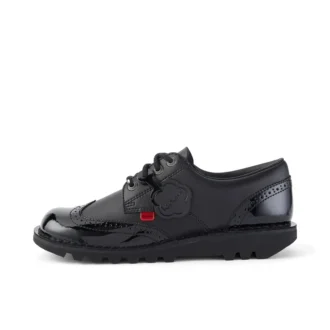 Adult Womens Kick Lo Brogue Leather Black
