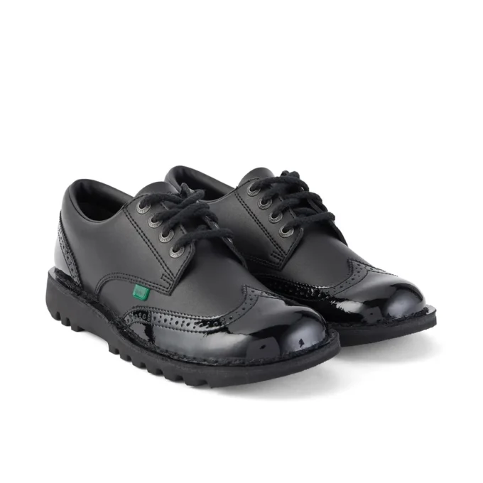 Adult Womens Kick Lo Brogue Leather Black