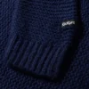 Adult Womens Kickers Boat Neck Wide Sleeve Knit Navy
