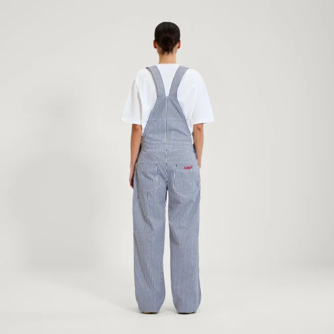 Adult Womens Kickers Classic Dungaree Blue/White