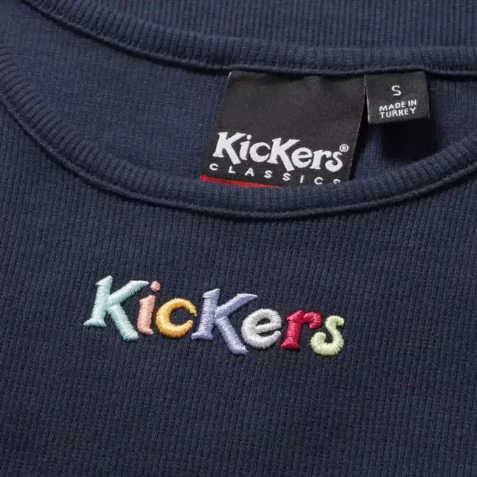 Adult Womens Kickers Classic Ribbed Vest Navy