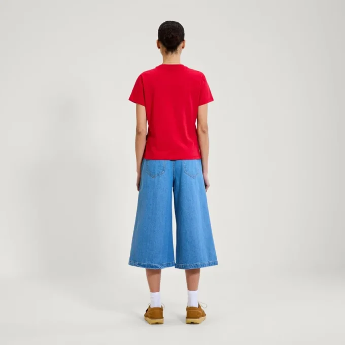 Adult Womens Kickers Classic Skinny Tee Red