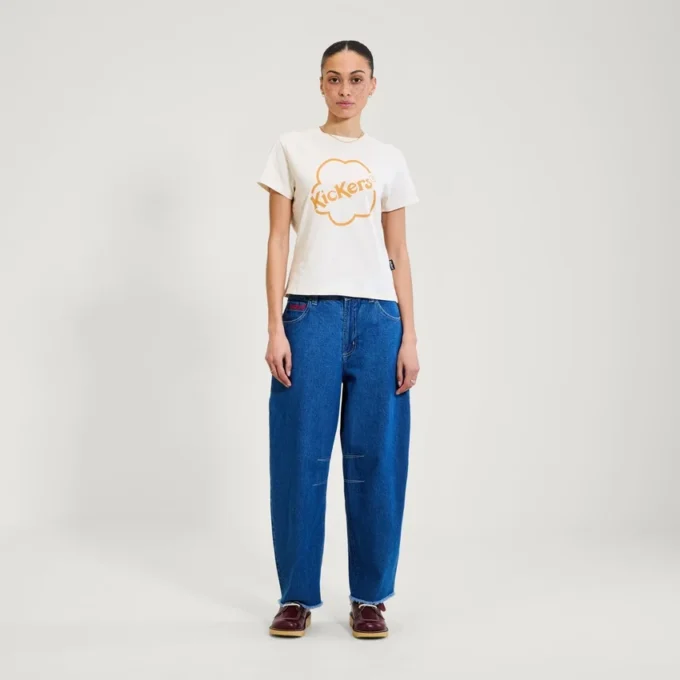 Adult Womens Kickers Classic Skinny Tee White