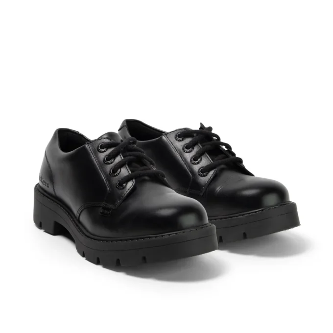 Adult Womens Kori Lace High shine Leather Black
