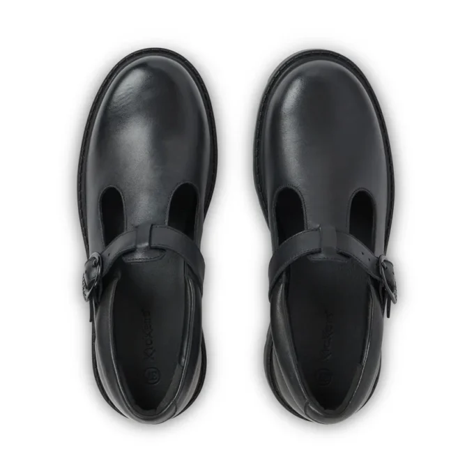 Adult Womens Kori T Bar Leather Black