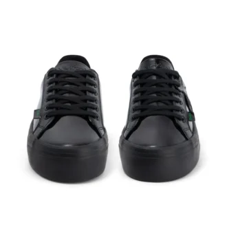 Adult Womens Tovni stack Leather Alternative Patent Leather Black