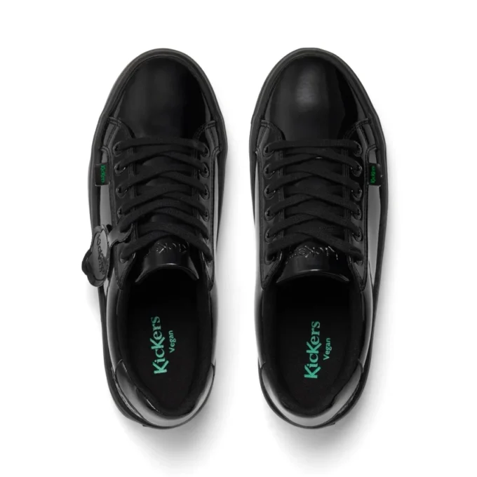 Adult Womens Tovni stack Leather Alternative Patent Leather Black