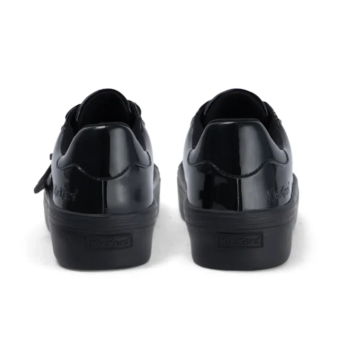 Adult Womens Tovni stack Leather Alternative Patent Leather Black