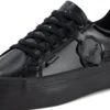 Adult Womens Tovni stack Leather Alternative Patent Leather Black