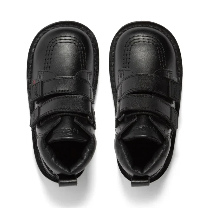 Infant Boys Kick Hi Roll Leather Black