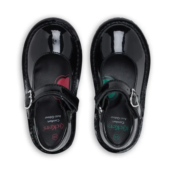 Infant Girls Adlar Heart Mj Patent Leather Black