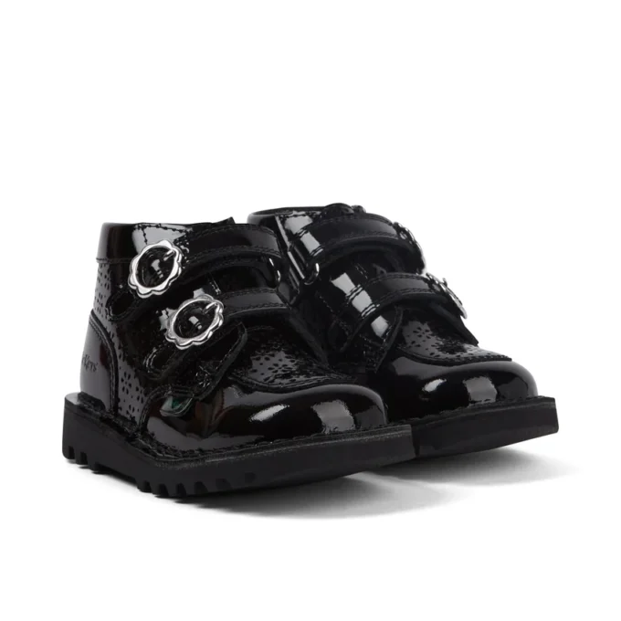 Infant Girls Kick Hi Meadow Patent Leather Boots Black