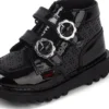 Infant Girls Kick Hi Meadow Patent Leather Boots Black