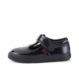 Infant Girls Tovni Brogue T-Bar Patent Leather Black