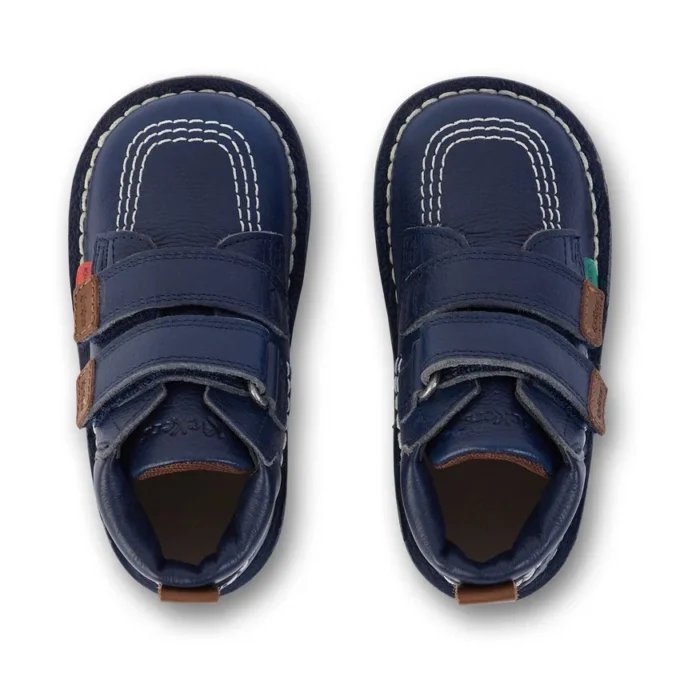 Infant Unisex Kick Hi Roll Leather Navy