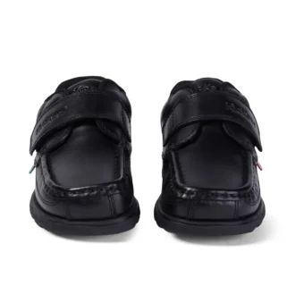 Junior Boys Fragma Strap Leather Black