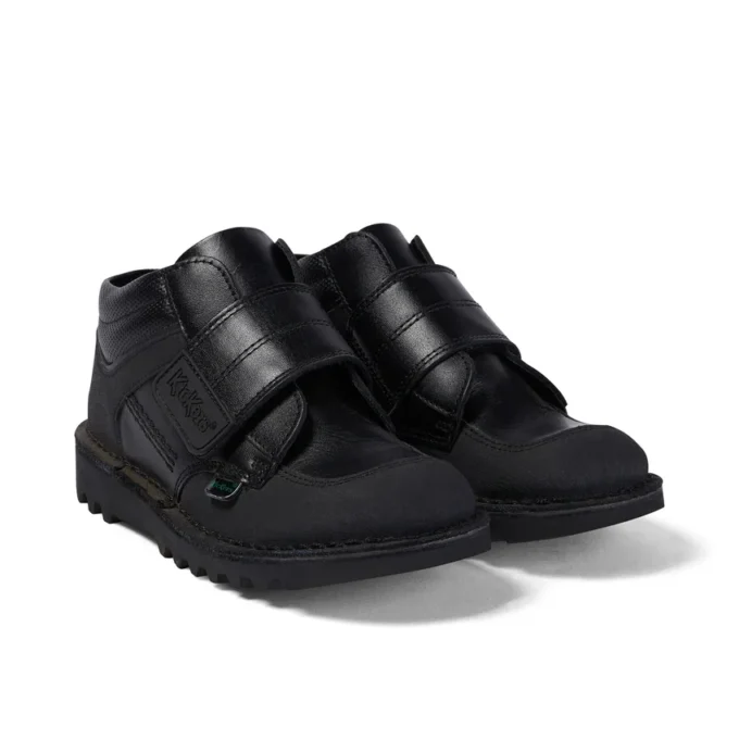 Junior Boys Kick Mid Scuff Leather Black