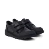 Junior Boys Kick Scuff Twin Leather Black