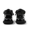 Junior Girls Kick Hi Ribbon Patent Leather Black