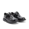 Junior Girls Kick T Bar Bloom Patent Leather Black