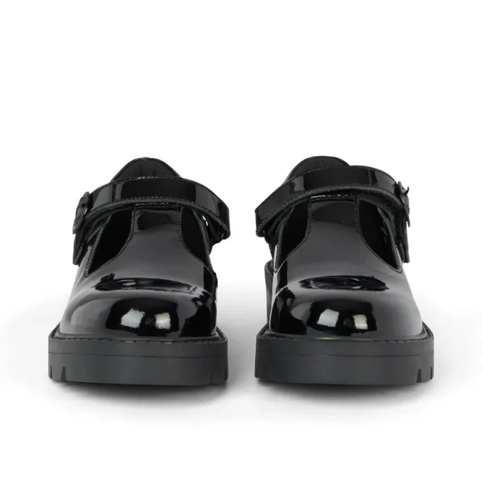 Junior Girls Kori T Bar Patent Leather Black