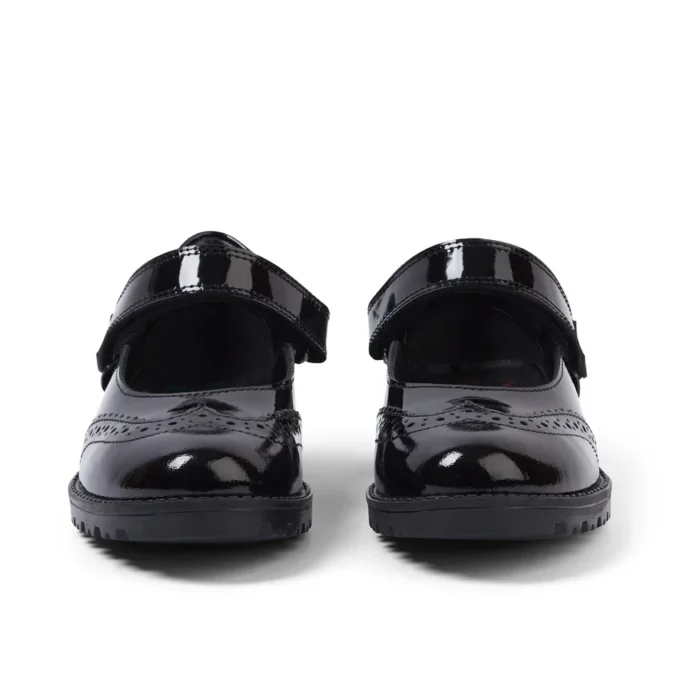 Junior Girls Lachly MJ Brogue Patent Leather Black