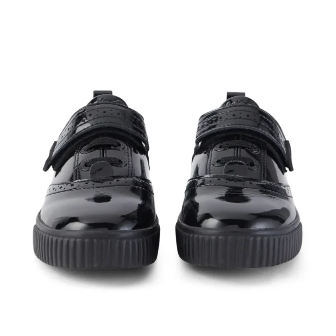 Junior Girls Tovni Brogue Shoe Patent Leather Black