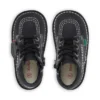 Junior Unisex Kick Hi Zip Leather Black/White