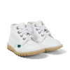 Junior Unisex Kick Hi Zip Leather White
