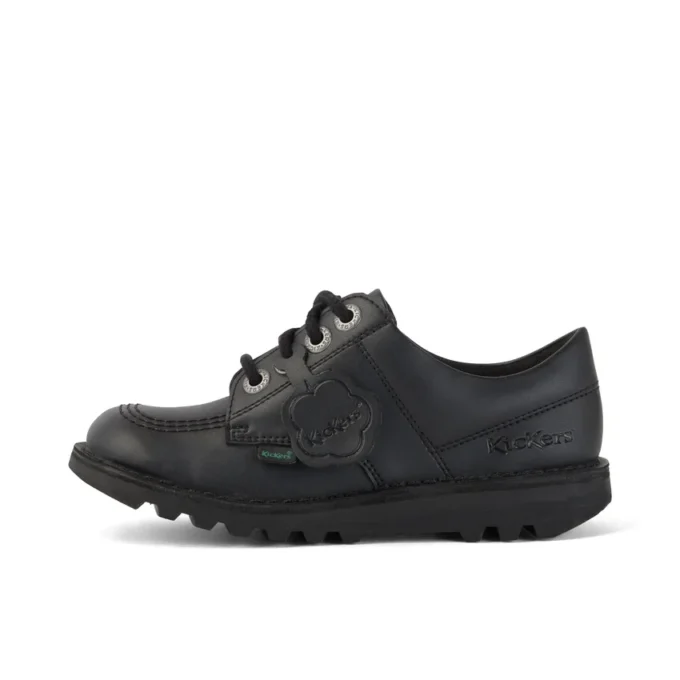 Junior Unisex Kick Lo Leather Alternative Black