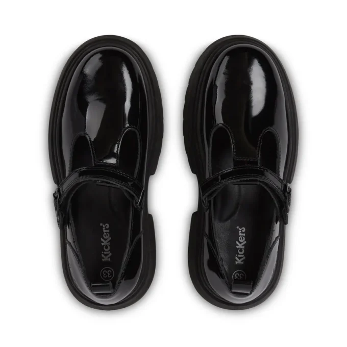 Junior Women Kenzi T-Bar Patent Leather Black