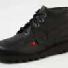 Unisex Leather Fleurette Black