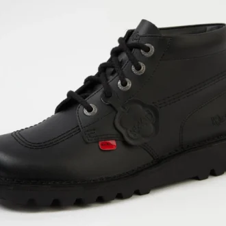 Unisex Leather Fleurette Black