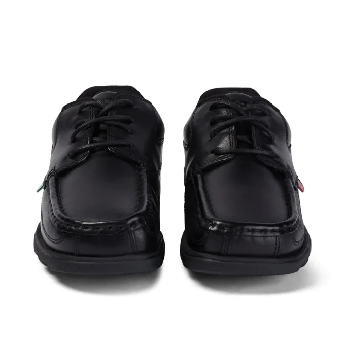 Youth Mens Fragma Lace 4 Eyelet Leather Black
