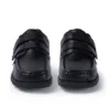 Youth Mens Fragma Moc Twin Vel Leather Black