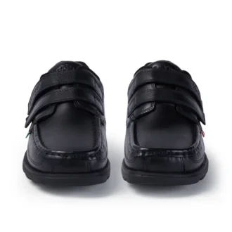 Youth Mens Fragma Moc Twin Vel Leather Black