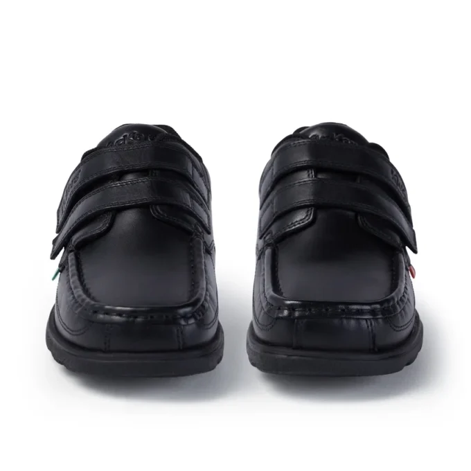 Youth Mens Fragma Moc Twin Vel Leather Black