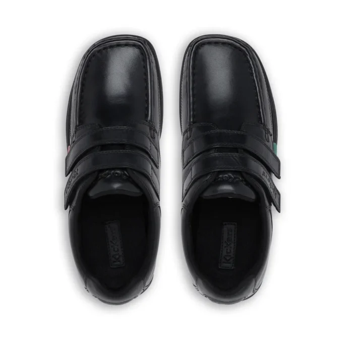 Youth Mens Fragma Moc Twin Vel Leather Black