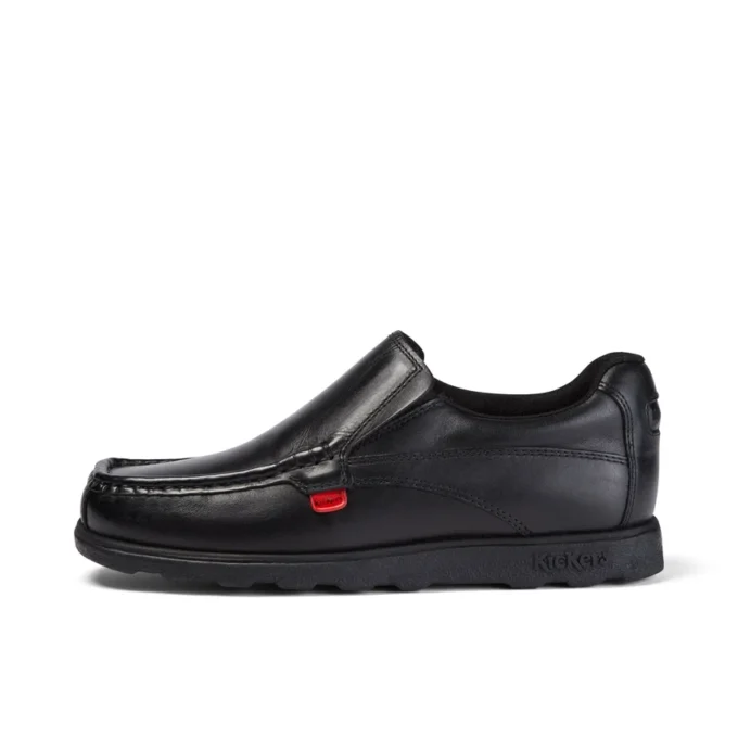Youth Mens Fragma Slip Leather Black