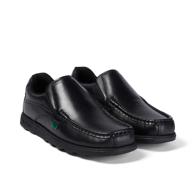 Youth Mens Fragma Slip Leather Black