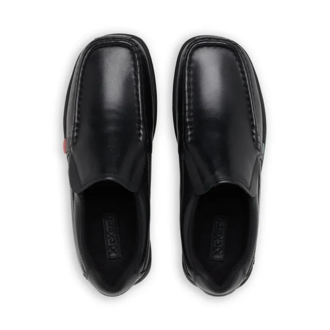 Youth Mens Fragma Slip Leather Black